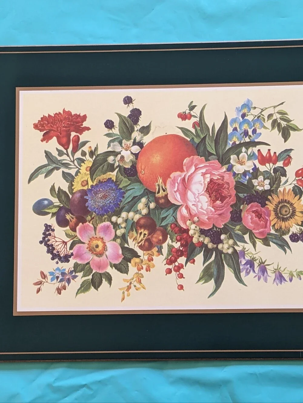 Vintage Pimpernel Floral Placemats 2 Set Of 2 Flowers Fruit Pre-owned Group 2